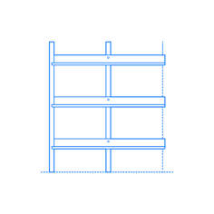 Furniture Bookcases Browser Bookcase Low Add On Line Art Svg Vector, Free Vectors File